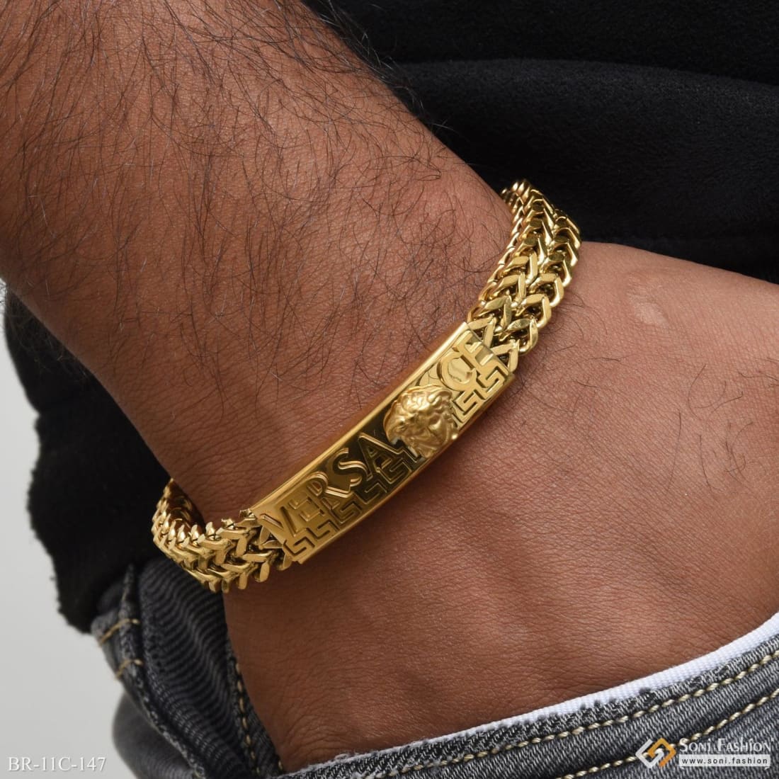Bracelet for men in 22 carat gold by Purejewels